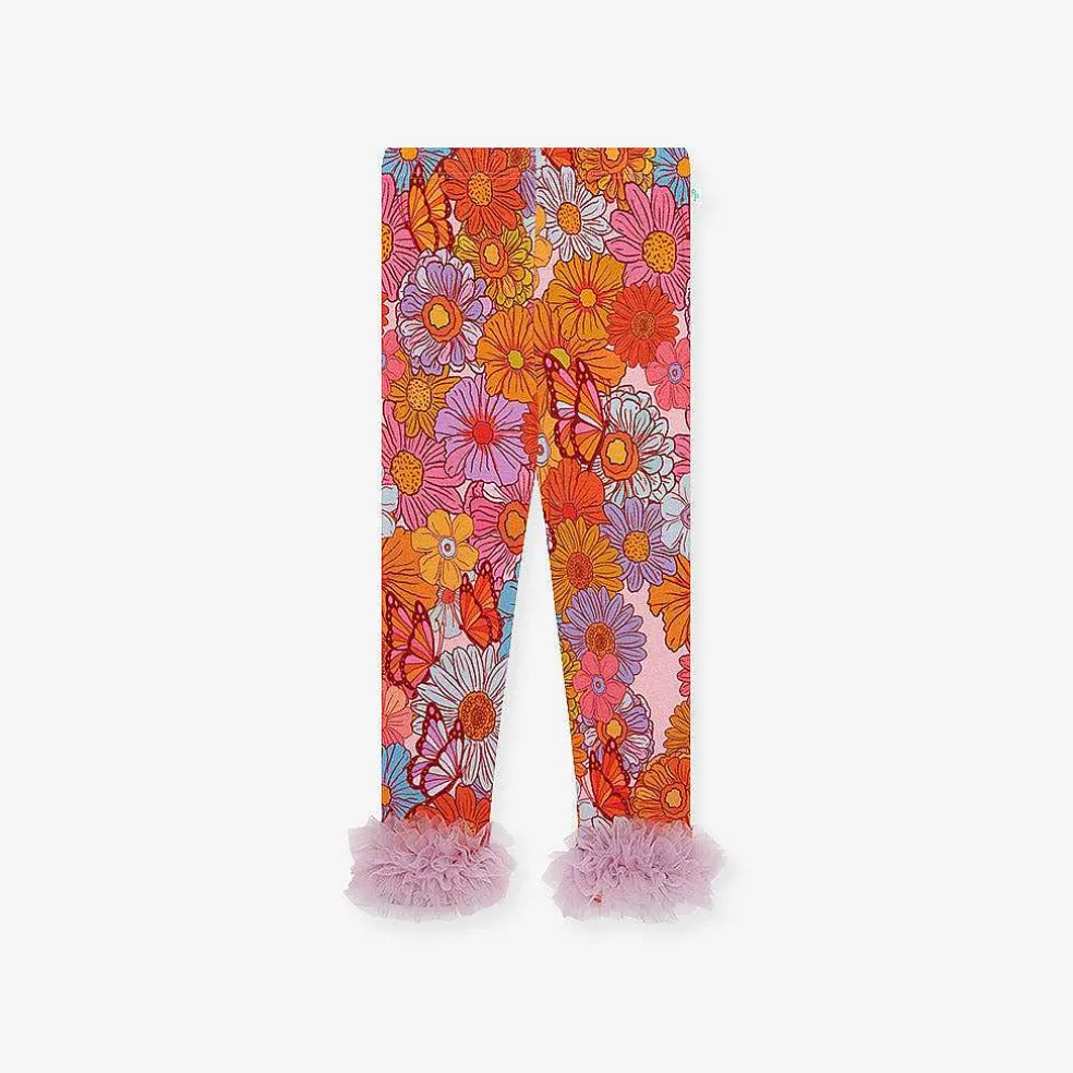 Posh Peanut Tulle Ruffled Leggings New