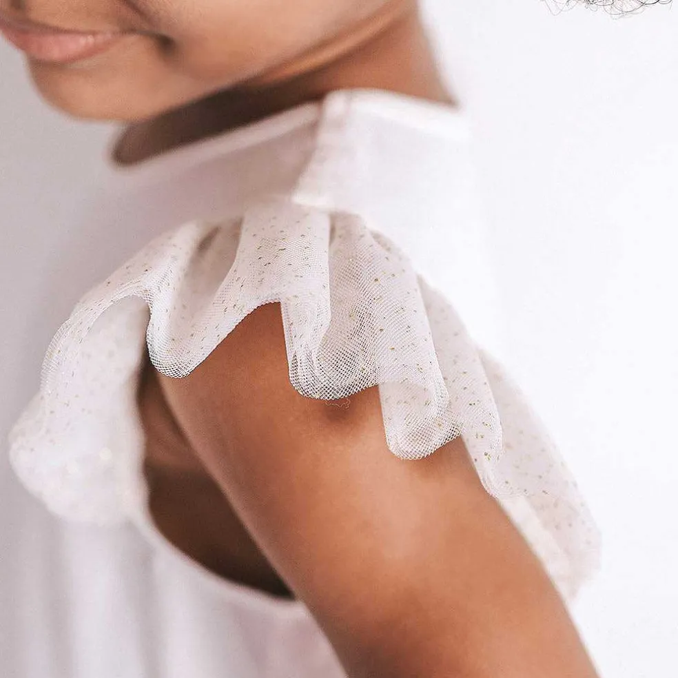 Posh Peanut Tulle Sleeve Shirt Fashion