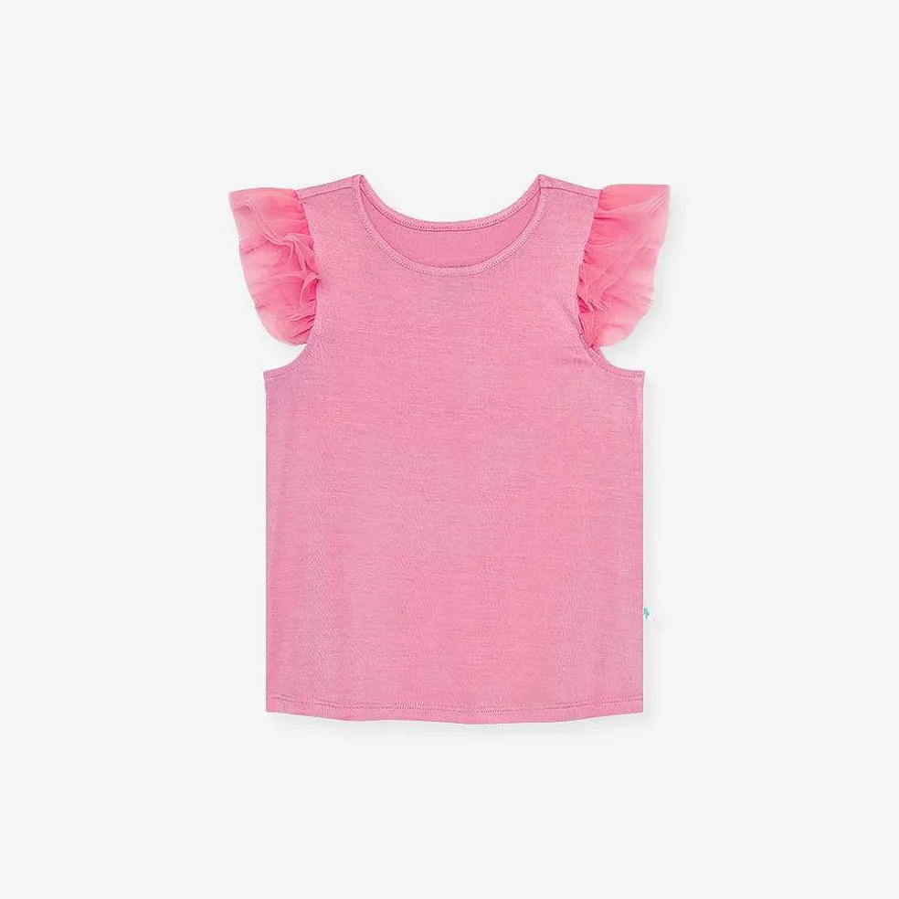 Posh Peanut Tulle Sleeve Shirt Cheap