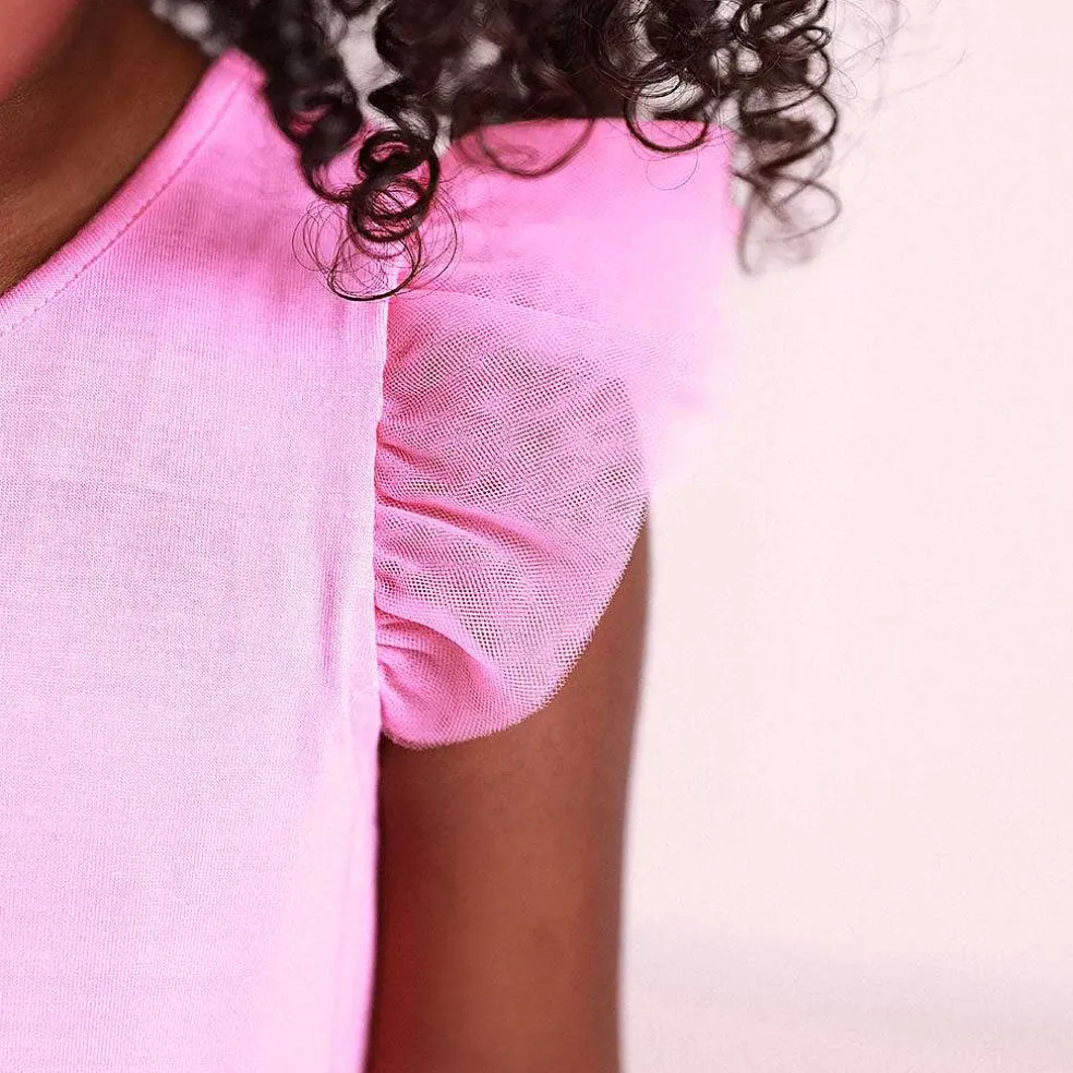 Posh Peanut Tulle Sleeve Shirt Cheap