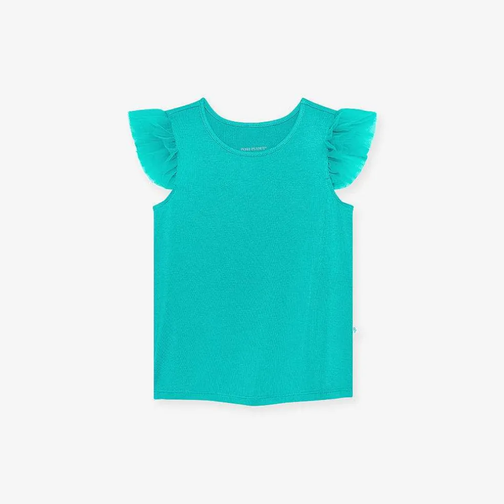 Posh Peanut Tulle Sleeve Shirt Discount