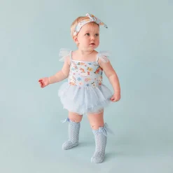 Posh Peanut Tulle Smocked Bodysuit Dress Flash Sale