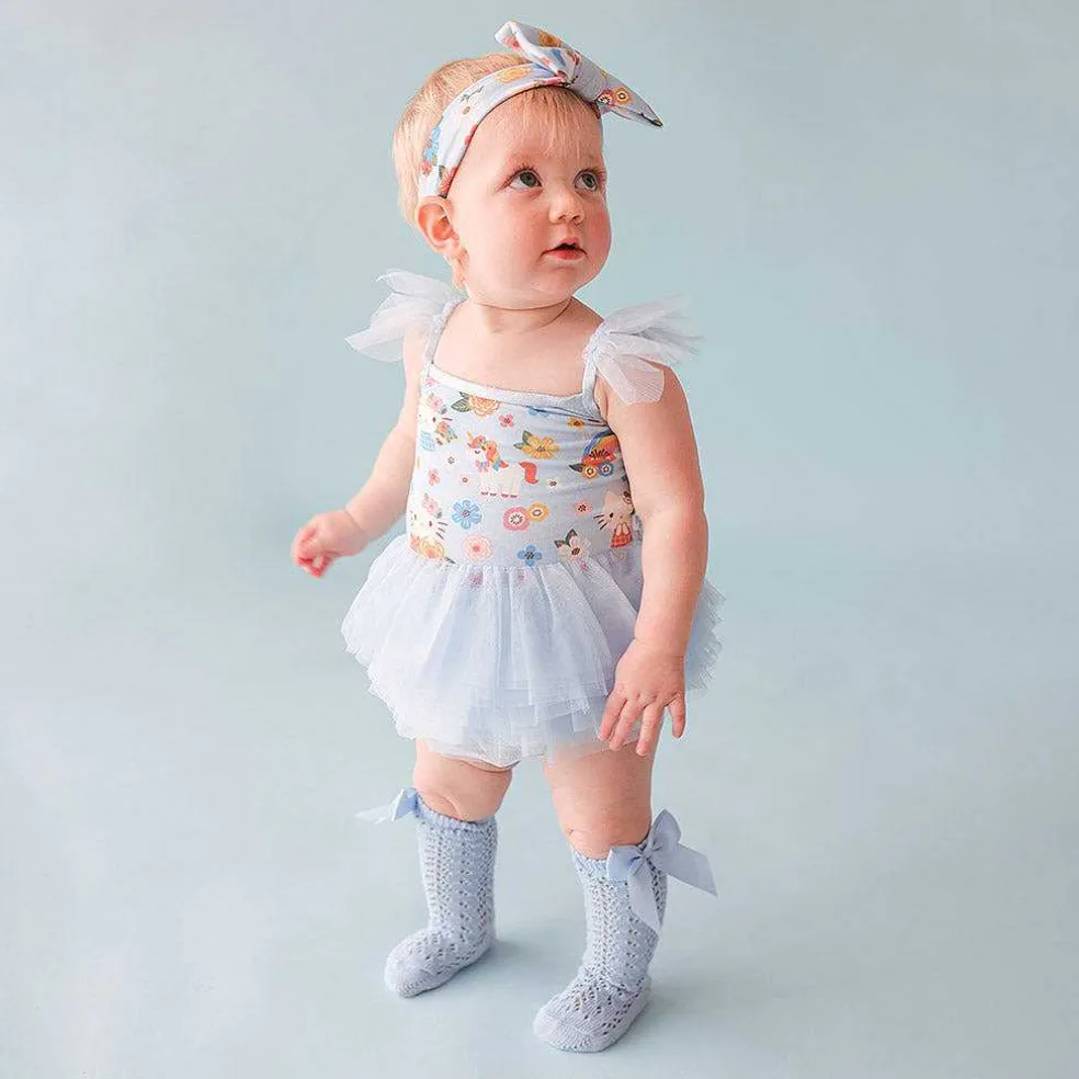 Posh Peanut Tulle Smocked Bodysuit Dress Flash Sale