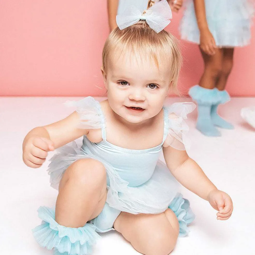Posh Peanut Tulle Smocked Bodysuit Dress Flash Sale