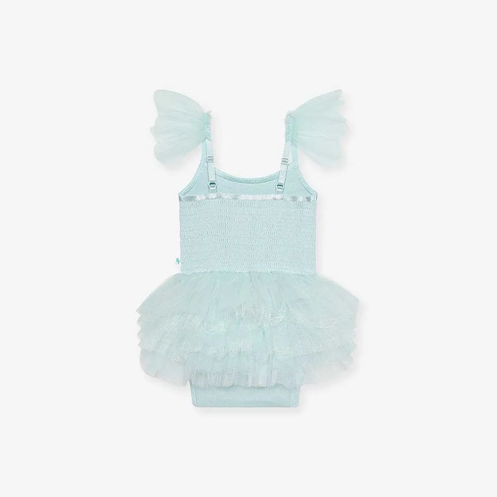 Posh Peanut Tulle Smocked Bodysuit Dress Flash Sale