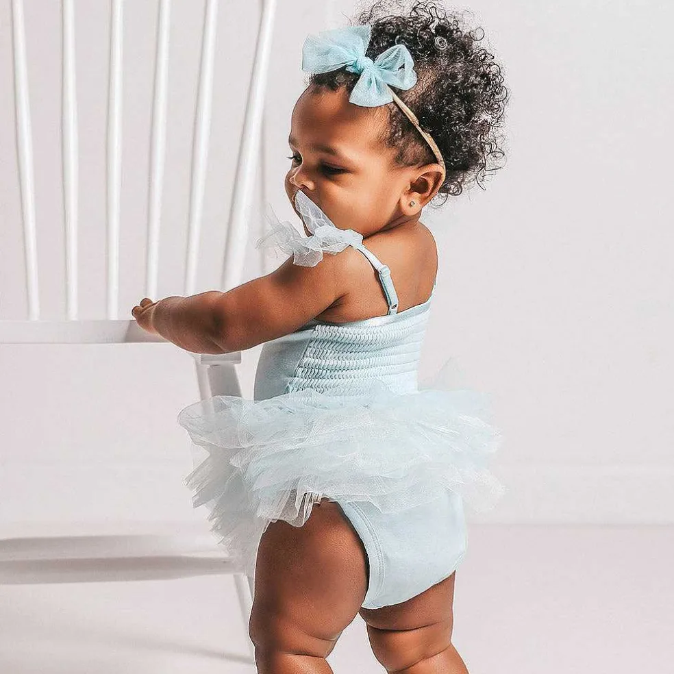 Posh Peanut Tulle Smocked Bodysuit Dress Flash Sale