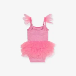 Posh Peanut Tulle Smocked Bodysuit Dress Best Sale