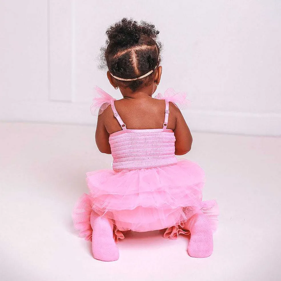 Posh Peanut Tulle Smocked Bodysuit Dress Best Sale