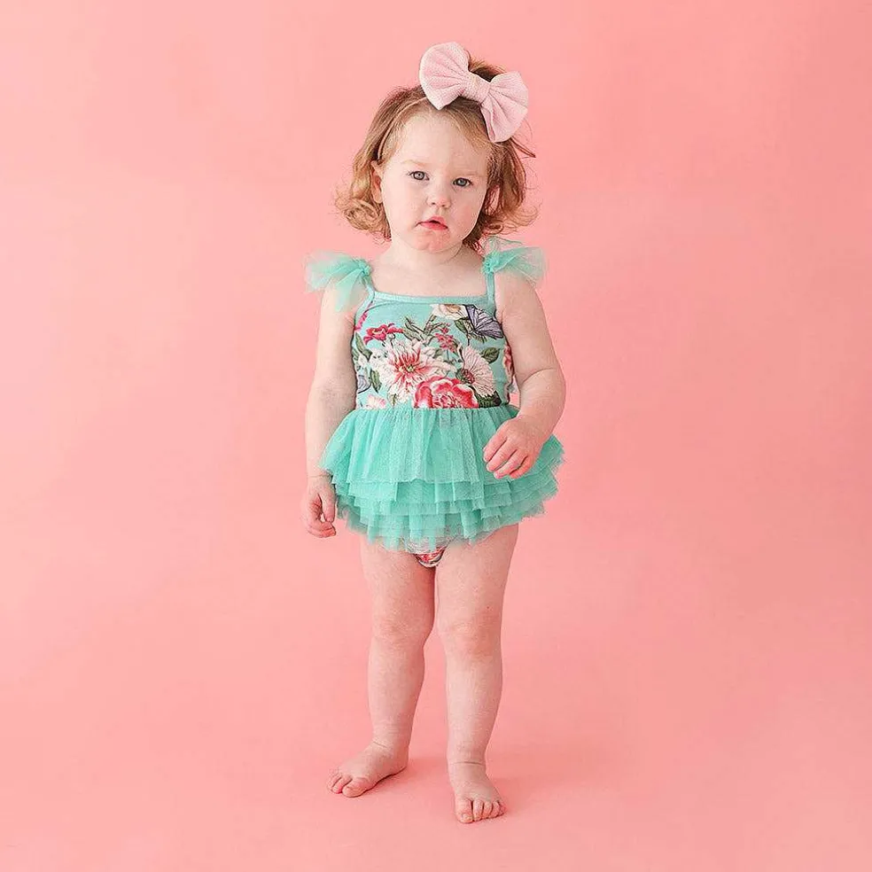 Posh Peanut Tulle Smocked Bodysuit Dress Flash Sale