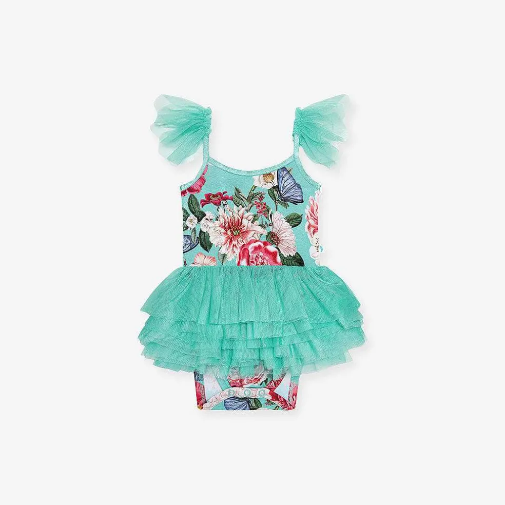 Posh Peanut Tulle Smocked Bodysuit Dress Flash Sale
