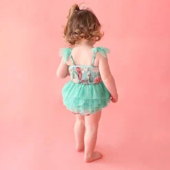 Posh Peanut Tulle Smocked Bodysuit Dress Flash Sale
