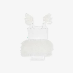Posh Peanut Tulle Smocked Bodysuit Dress Flash Sale
