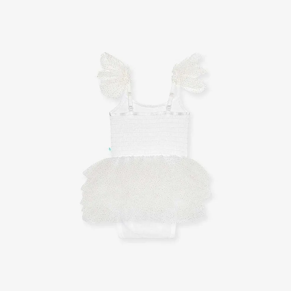 Posh Peanut Tulle Smocked Bodysuit Dress Flash Sale