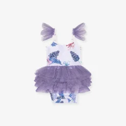 Posh Peanut Tulle Smocked Bodysuit Dress Discount