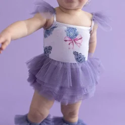Posh Peanut Tulle Smocked Bodysuit Dress Discount