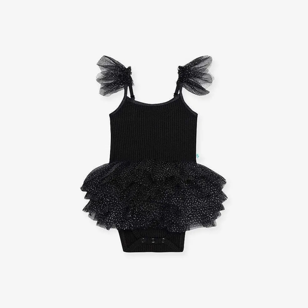 Posh Peanut Tulle Smocked Bodysuit Dress Cheap