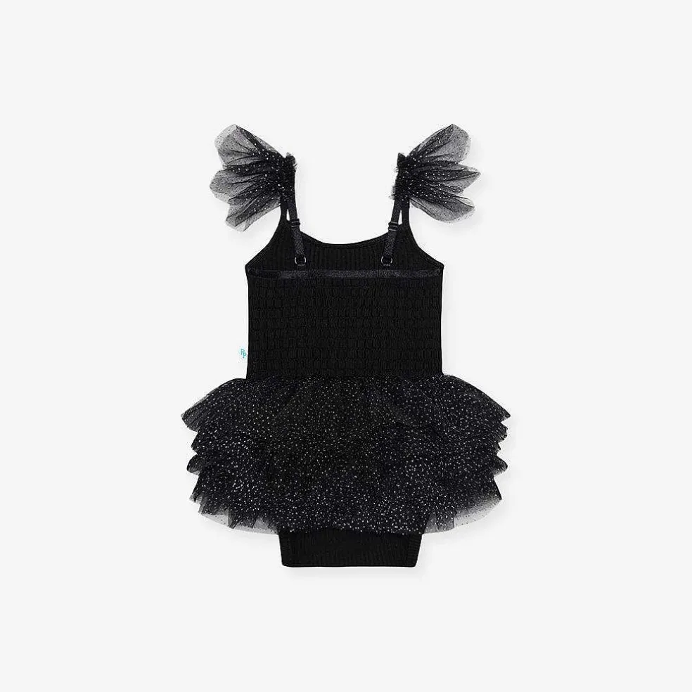 Posh Peanut Tulle Smocked Bodysuit Dress Cheap