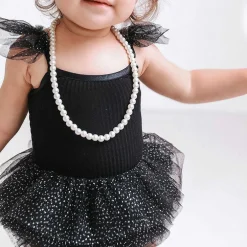Posh Peanut Tulle Smocked Bodysuit Dress Cheap