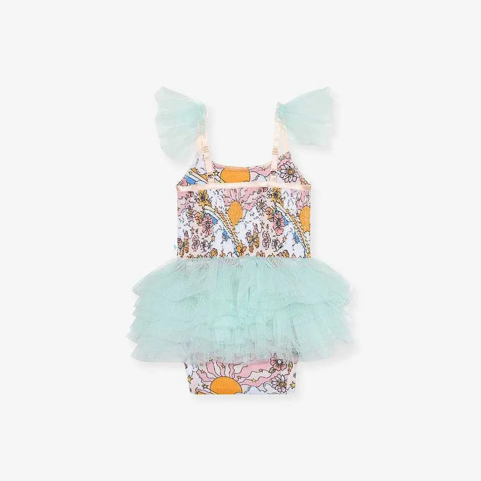 Posh Peanut Tulle Smocked Bodysuit Dress Sale