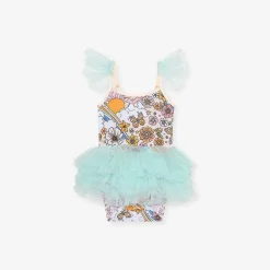 Posh Peanut Tulle Smocked Bodysuit Dress Sale