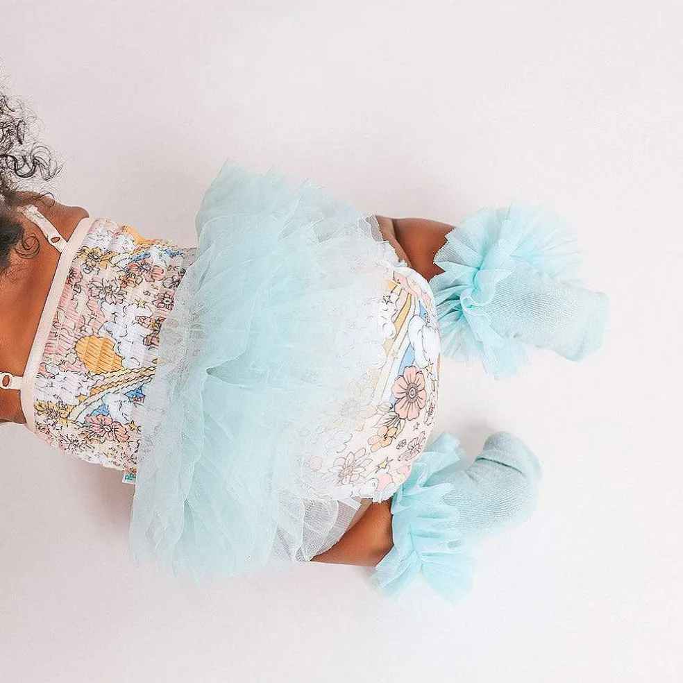 Posh Peanut Tulle Smocked Bodysuit Dress Sale
