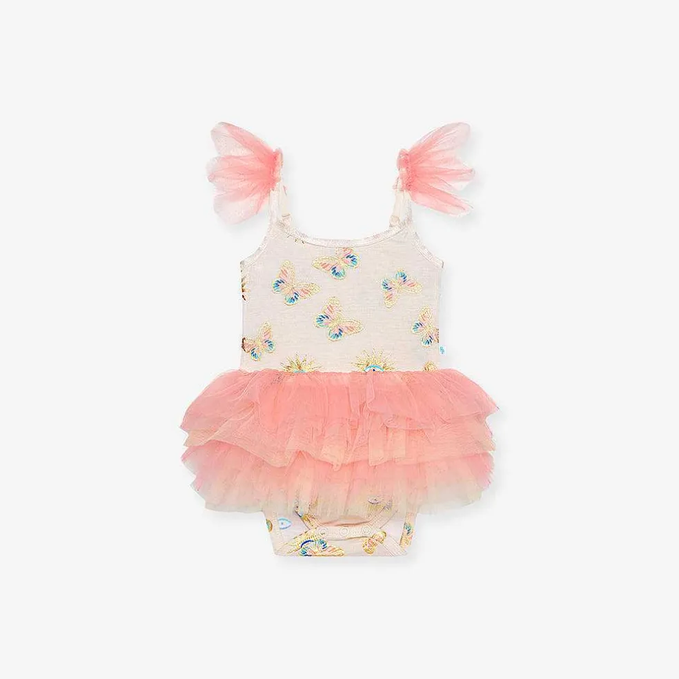 Posh Peanut Tulle Smocked Bodysuit Dress Sale