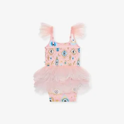 Posh Peanut Tulle Smocked Bodysuit Dress Flash Sale