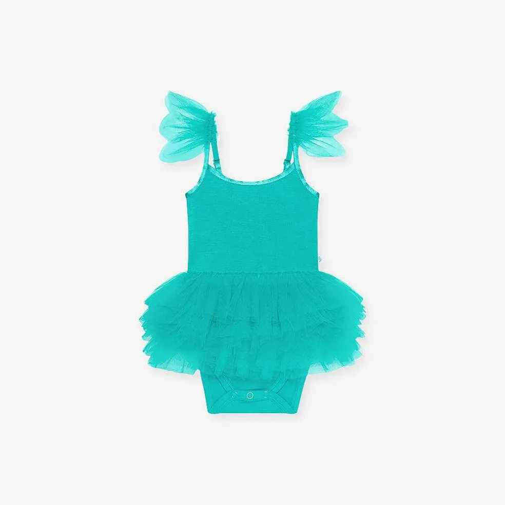 Posh Peanut Tulle Smocked Bodysuit Dress Clearance