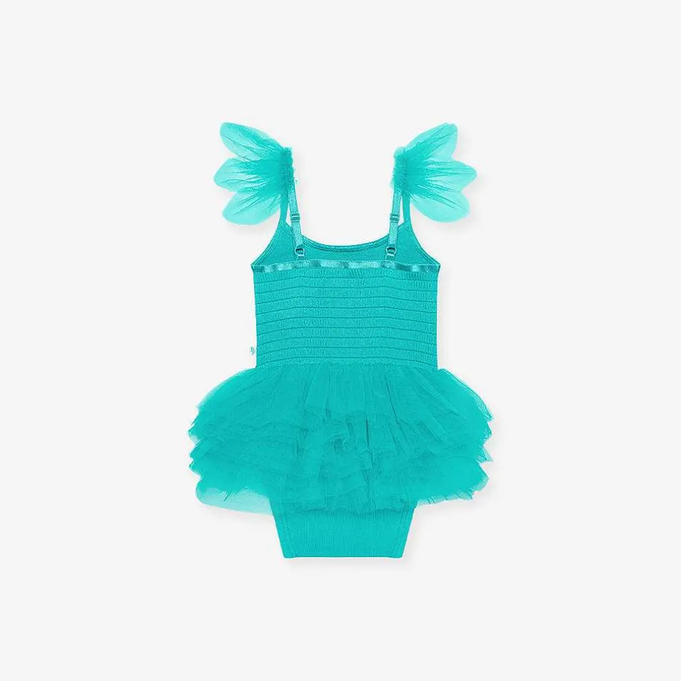 Posh Peanut Tulle Smocked Bodysuit Dress Clearance