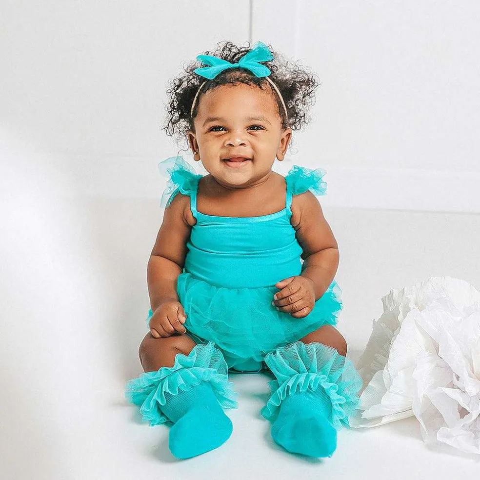 Posh Peanut Tulle Smocked Bodysuit Dress Clearance