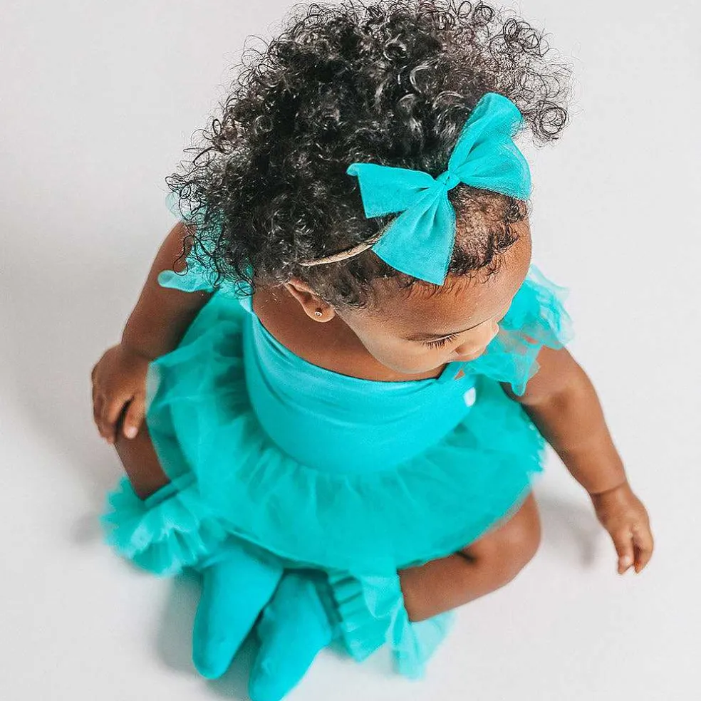 Posh Peanut Tulle Smocked Bodysuit Dress Clearance