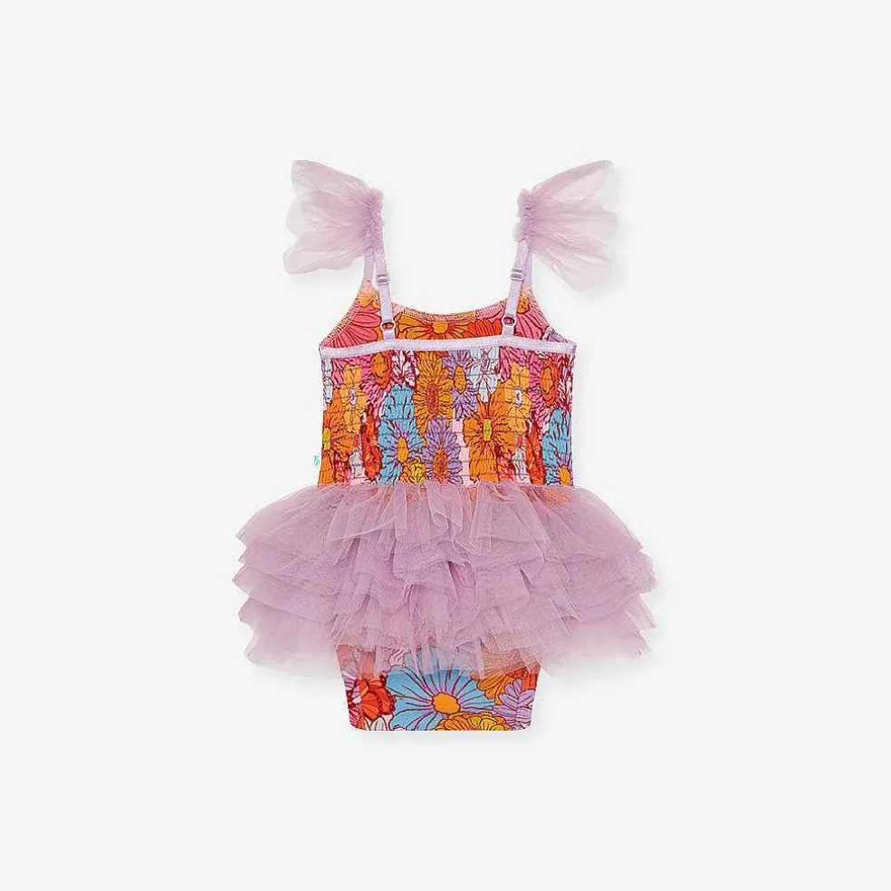 Posh Peanut Tulle Smocked Bodysuit Dress Flash Sale