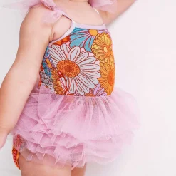 Posh Peanut Tulle Smocked Bodysuit Dress Flash Sale