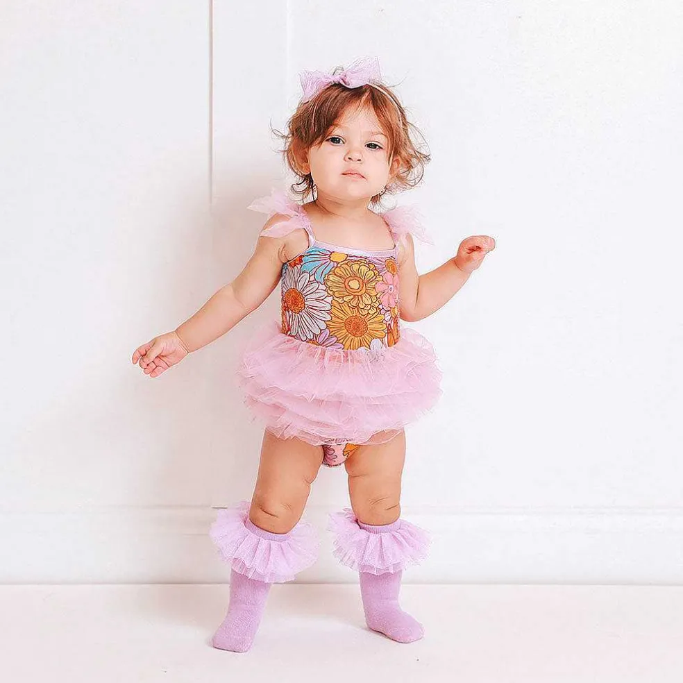 Posh Peanut Tulle Smocked Bodysuit Dress Flash Sale