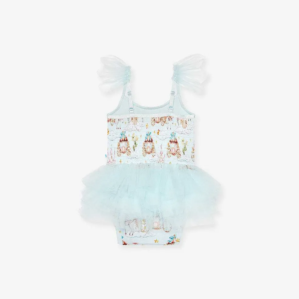 Posh Peanut Tulle Smocked Bodysuit Dress Outlet