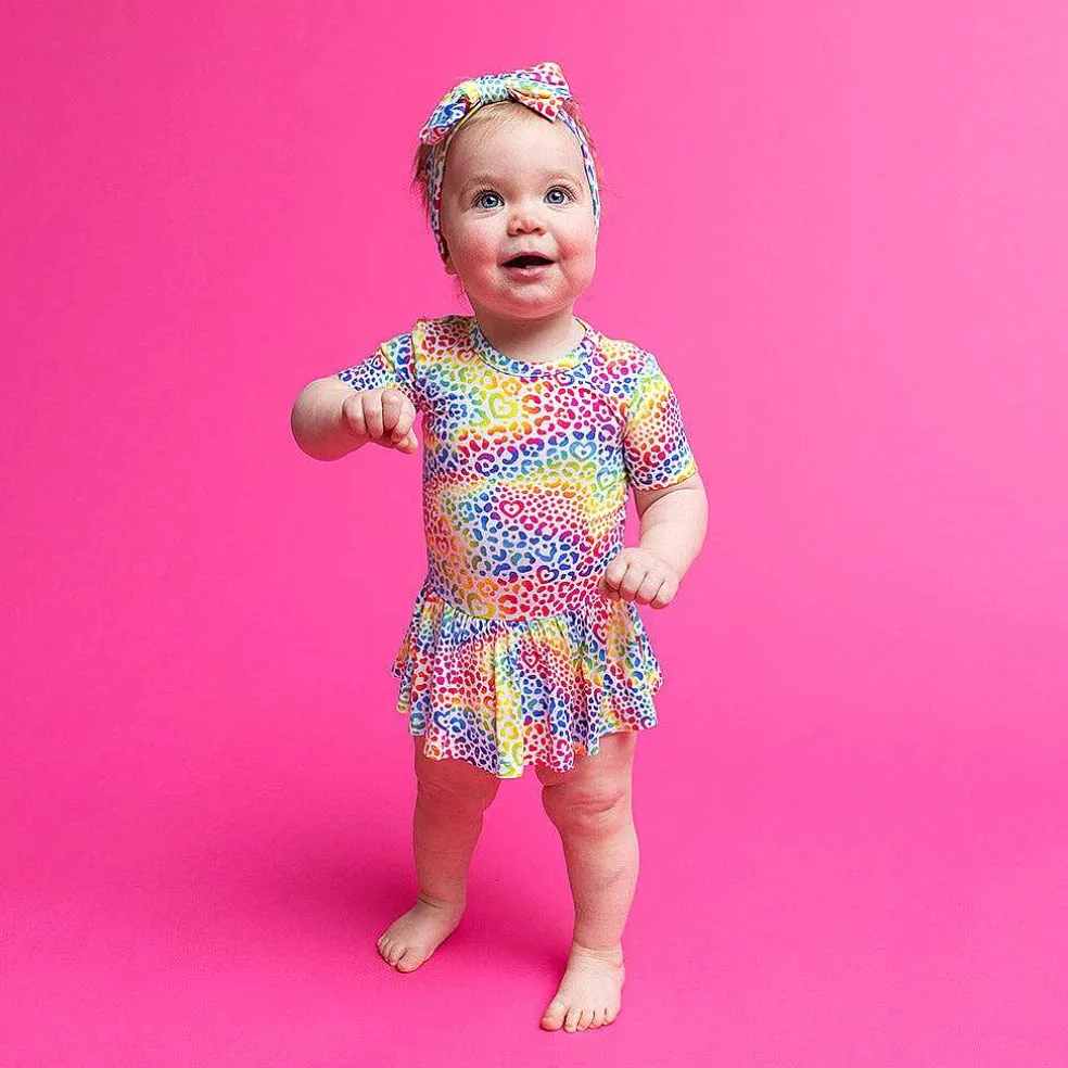 Posh Peanut Twirl Skirt Bodysuit Dress Clearance
