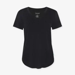 Posh Peanut Women'S Black V-Neck Tee New