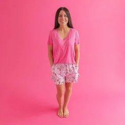 Posh Peanut Women'S French Terry Ruffled Shorts Best