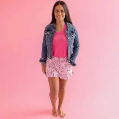 Posh Peanut Women'S French Terry Ruffled Shorts Best