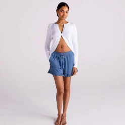 Posh Peanut Women'S French Terry Ruffled Shorts Store