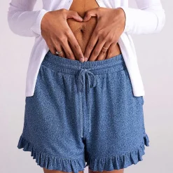 Posh Peanut Women'S French Terry Ruffled Shorts Store