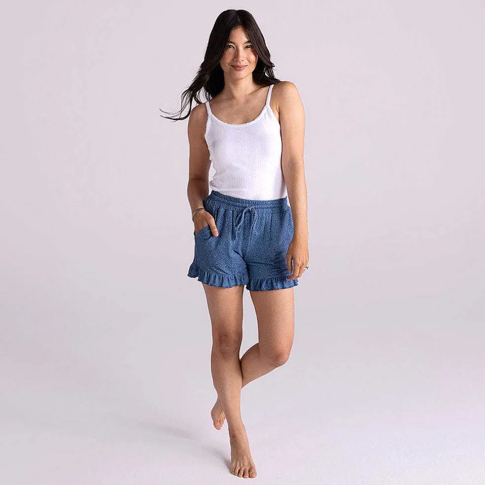 Posh Peanut Women'S French Terry Ruffled Shorts Store