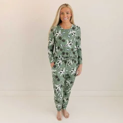Posh Peanut Women'S Long Sleeve Scoop Loungewear Sale