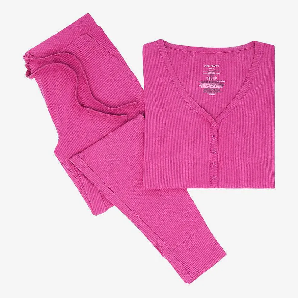 Posh Peanut Women'S Short Sleeve Loungewear Best Sale