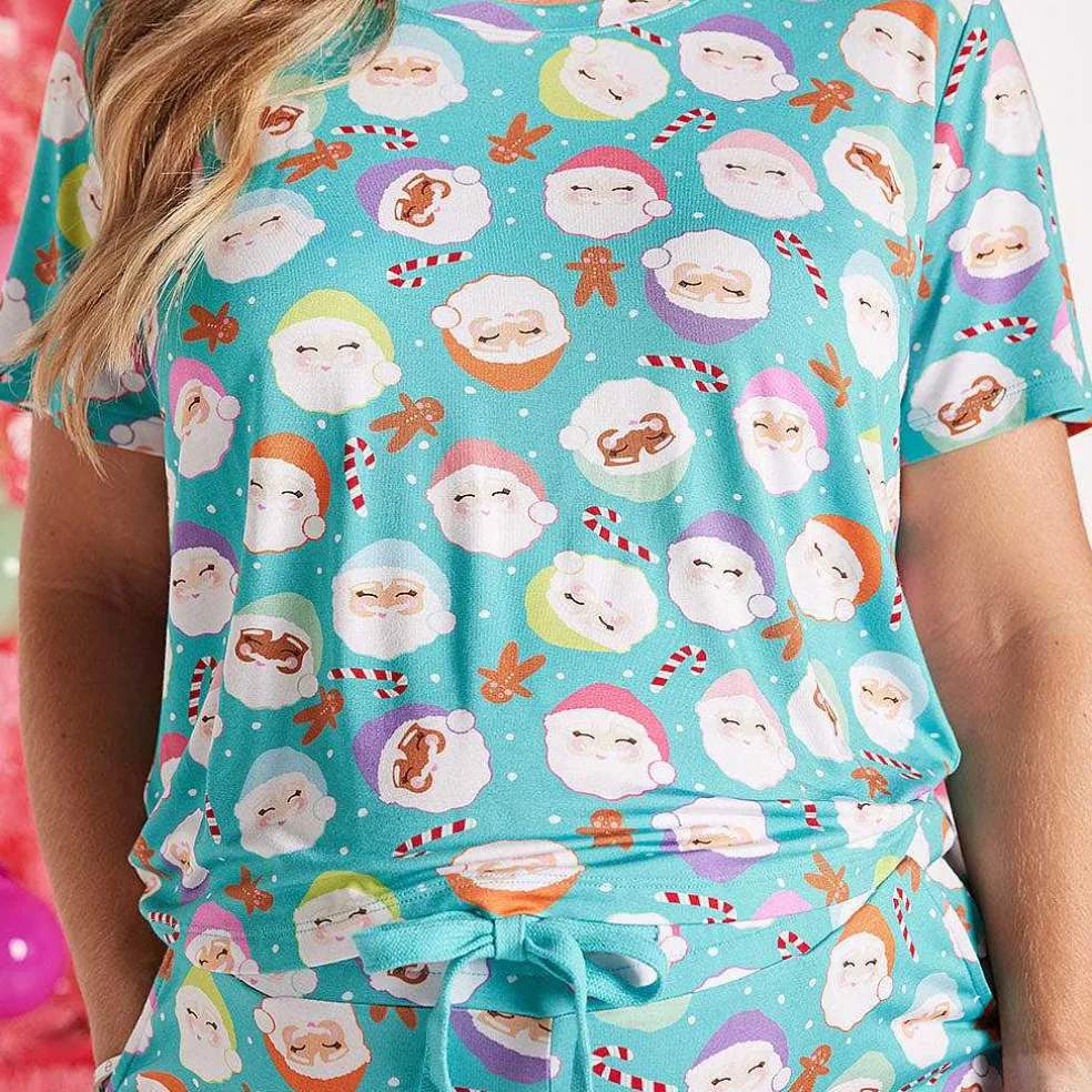Posh Peanut Women'S Short Sleeve Scoop Loungewear Fashion