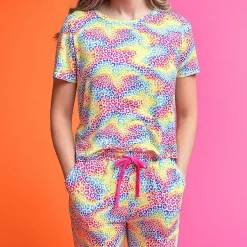 Posh Peanut Women'S Short Sleeve Scoop Loungewear Fashion