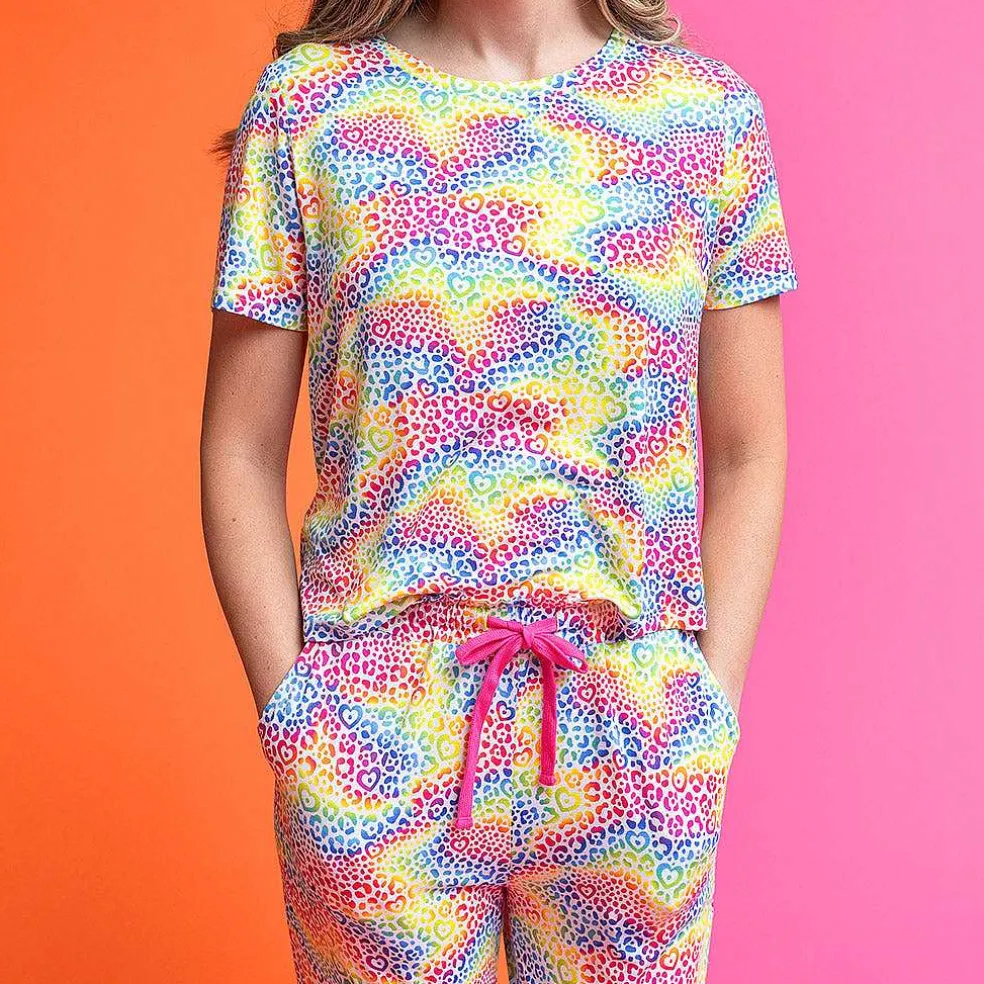 Posh Peanut Women'S Short Sleeve Scoop Loungewear Fashion