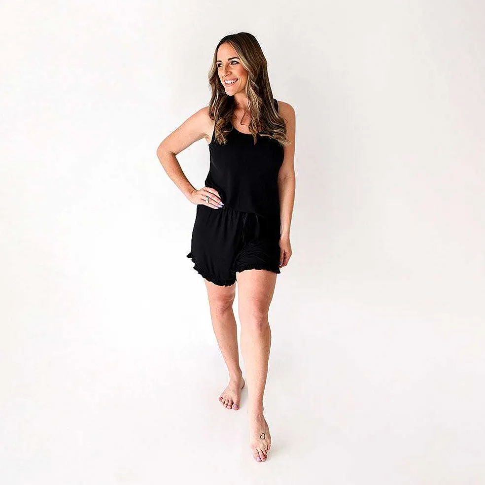 Posh Peanut Women'S Tank Ruffled Short Set Discount