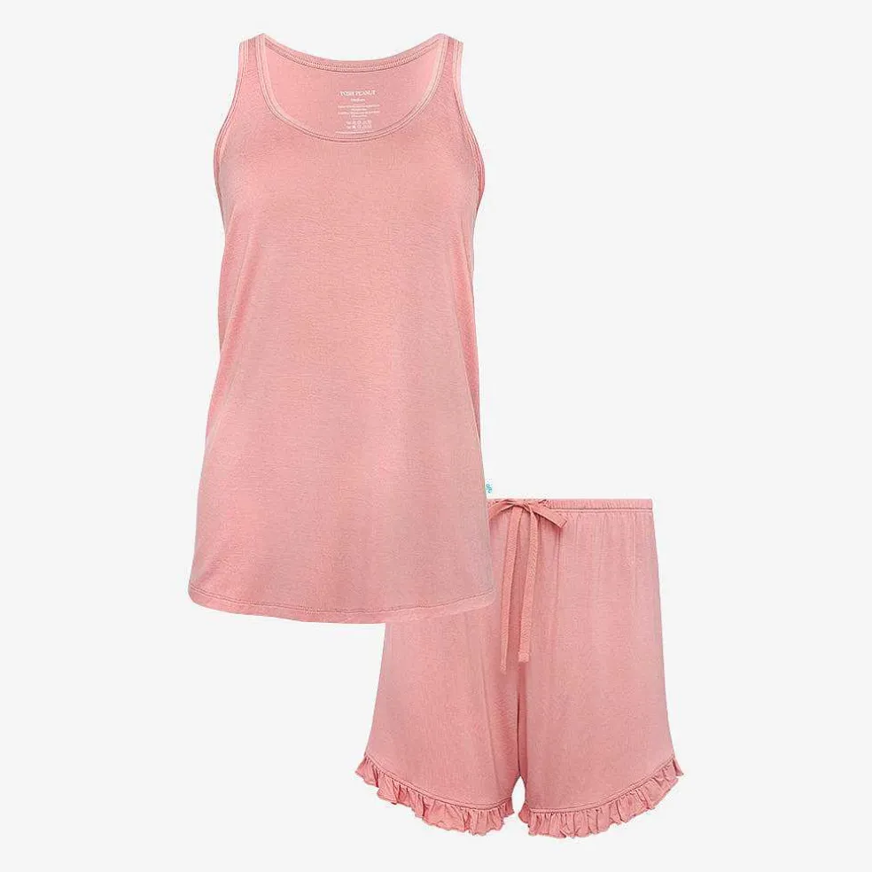 Posh Peanut Women'S Tank Ruffled Short Set Outlet