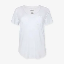Posh Peanut Women'S White V-Neck Tee Best